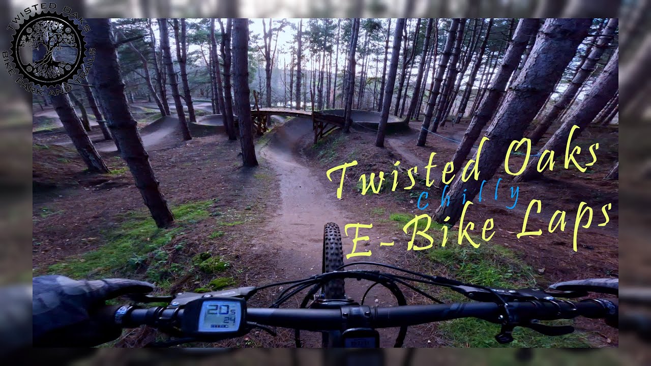 Cold Frozen Twisted Oaks Bike Park Laps on the Scott E bike