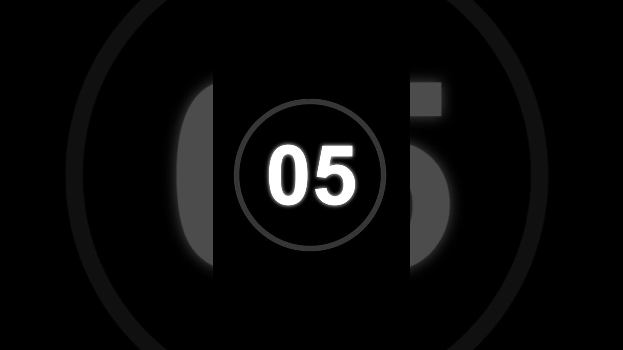 5 Second Countdown Timer with clock Ticking sound & Finish alarm beep #timer #clock #countdown