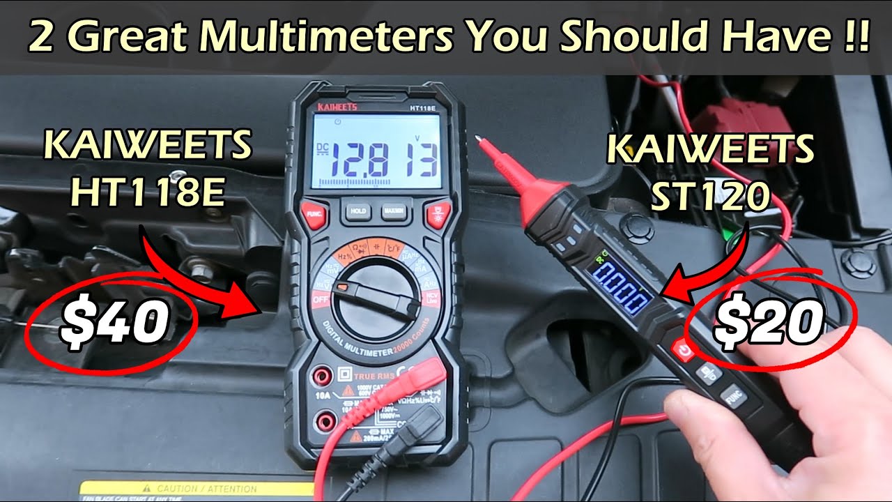 $40 Multimeter For Car & Home | KAIWEETS HT118E & ST120