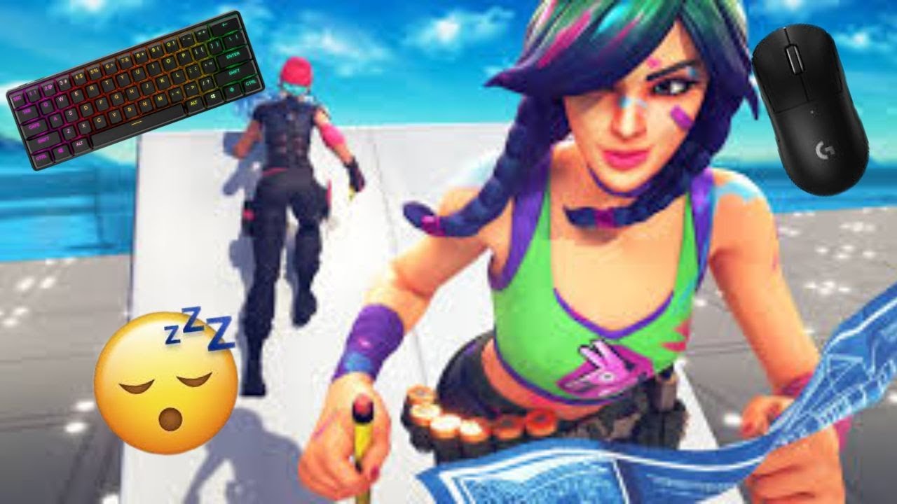 SteelSeries Apex Pro Mini ASMR😴1v1 Build Fights.