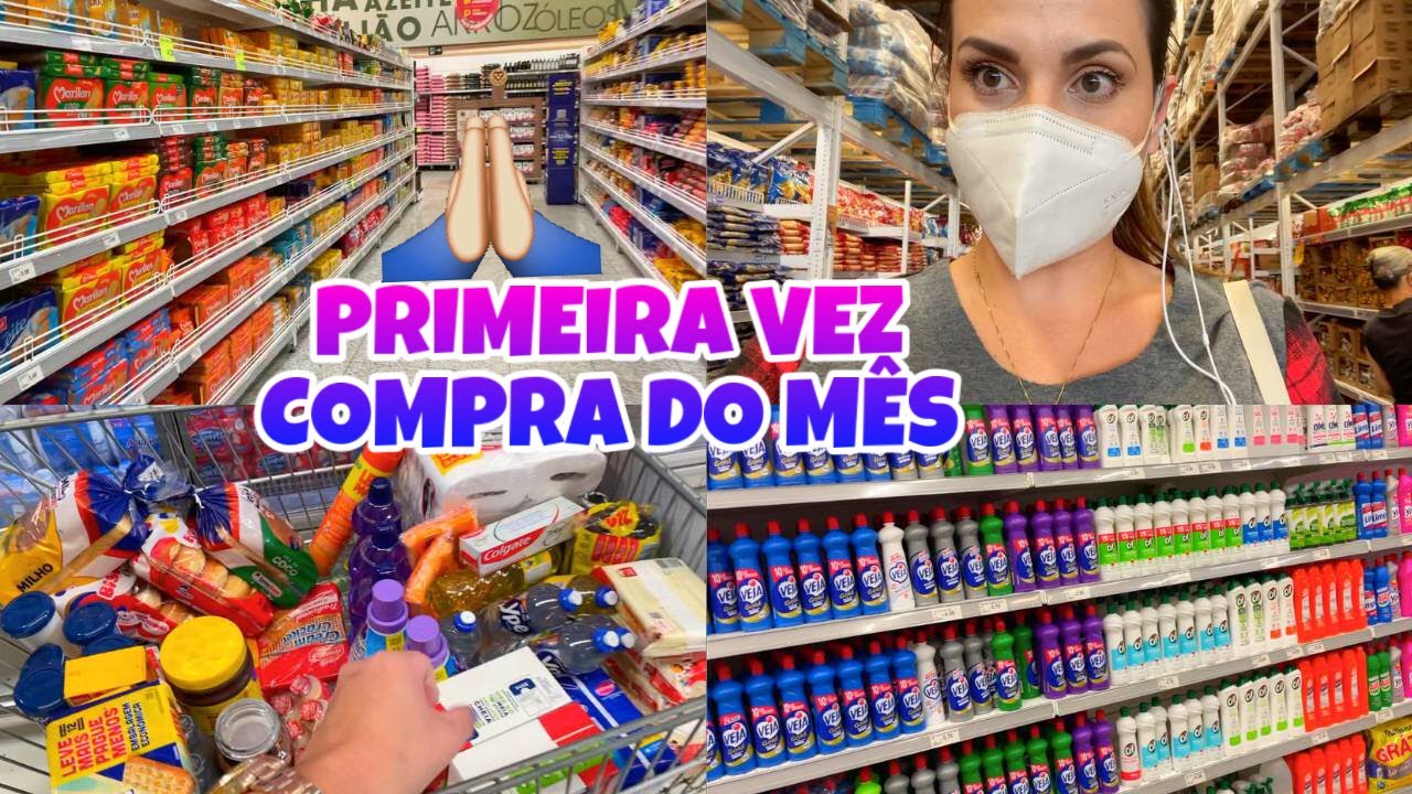 PRIMEIRA VEZ, FAZENDO COMPRA DO MÊS NO MERCADO, COM O MARIDÃO