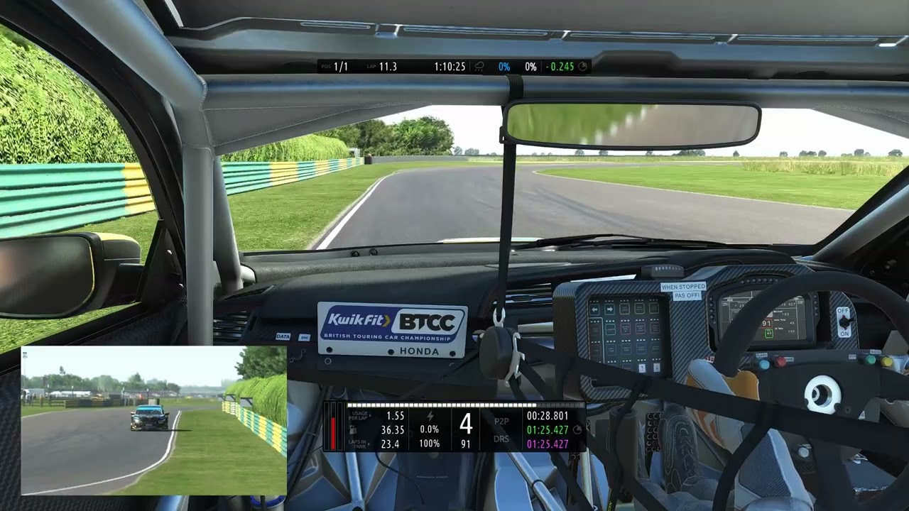 rF2 | Honda Civic BTCC 2022 Onboard @ Croft
