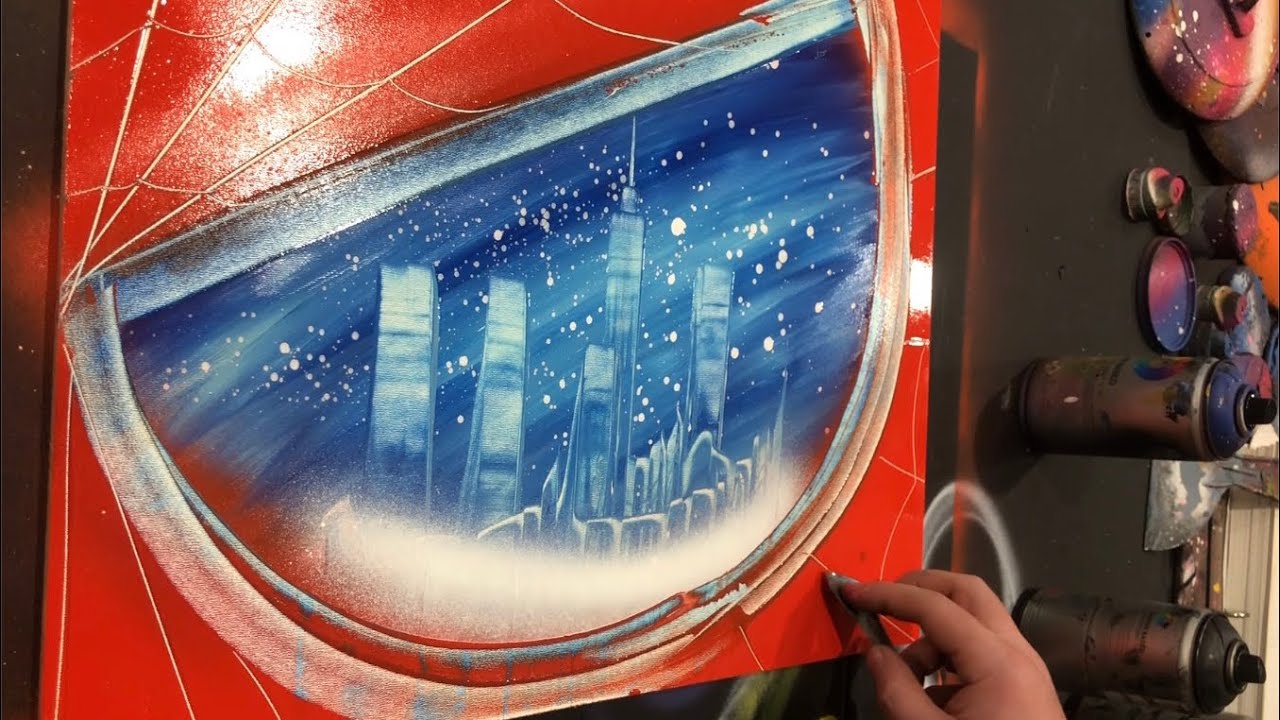 Spider-Man Eye - Spray Paint Art - Nathan Salmon #spraypaint #spiderman #art