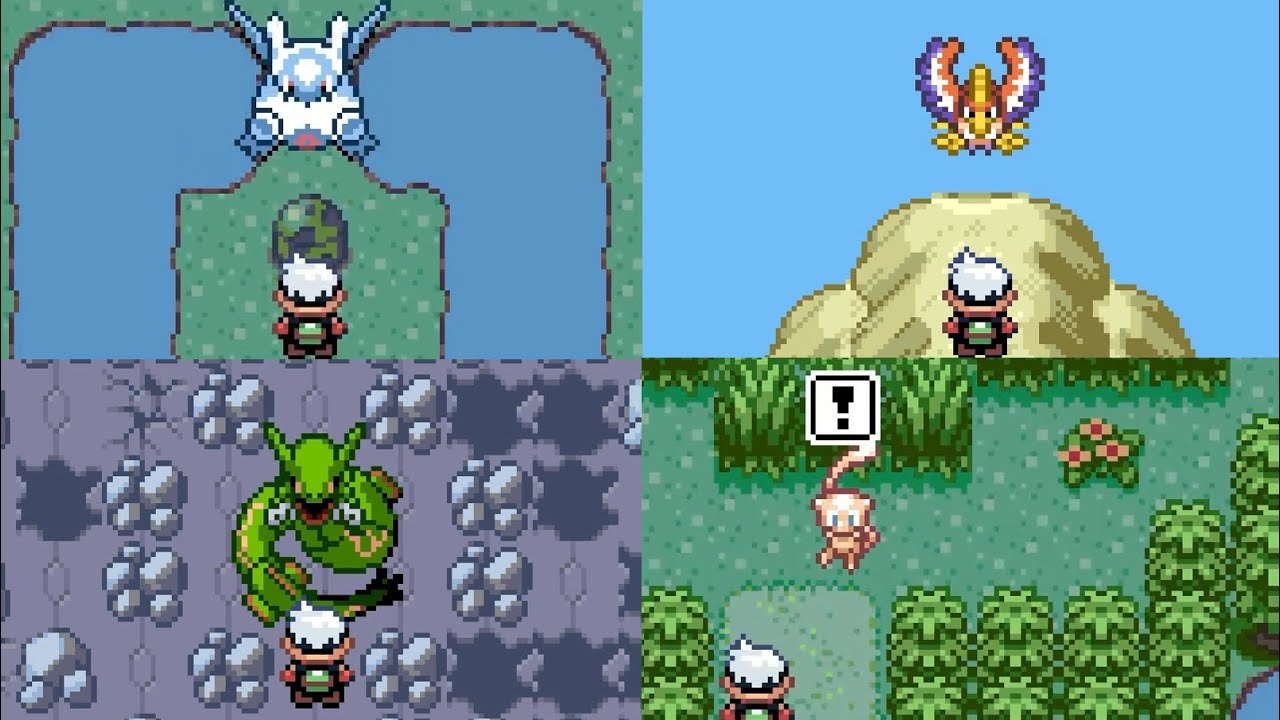【RSE】全伝説・幻ポケモン登場シーン【エメラルド/レックウザ/ルギア/ホウオウ/ミュウ/デオキシス/ポケットモンスター】