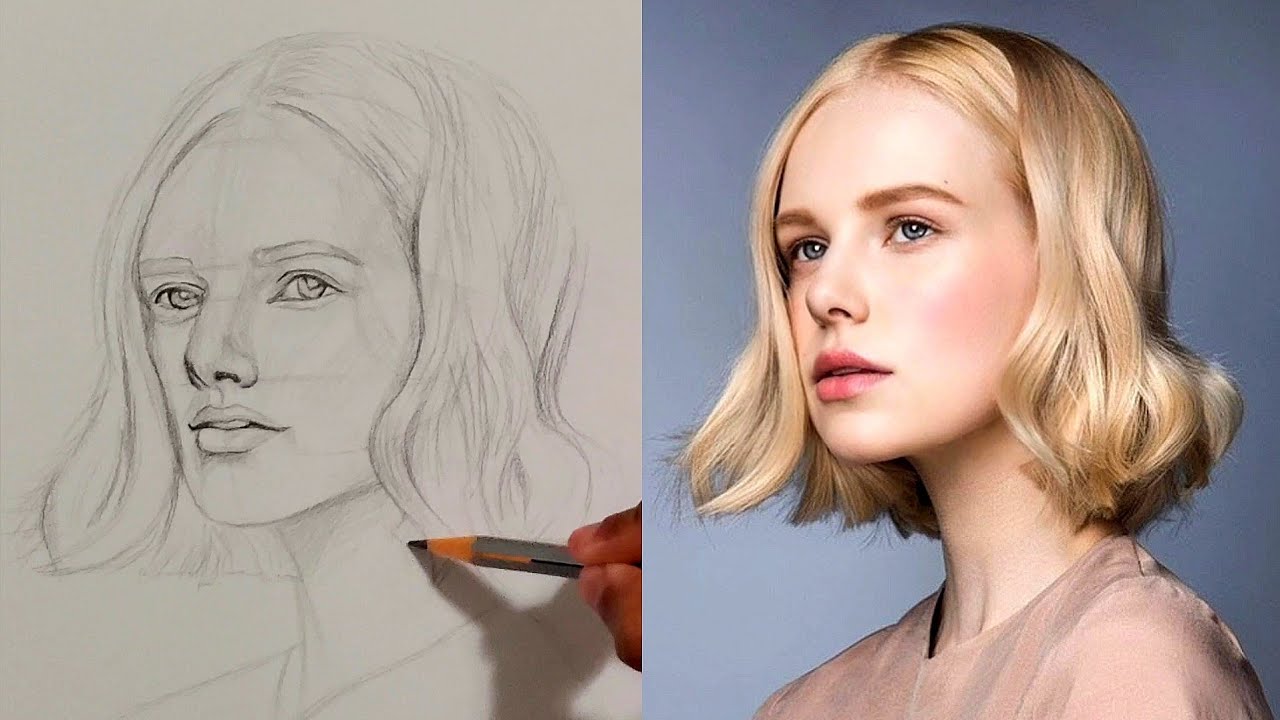 How to Draw Portrait Outline Accurately | Pencil Drawing for Beginners