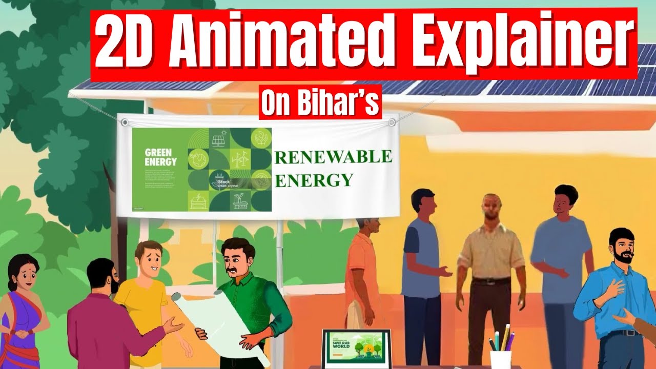 2D Animated Explainer on Bihar&rsquo;s Clean Energy Revolution | Motion Graphics by Cputek