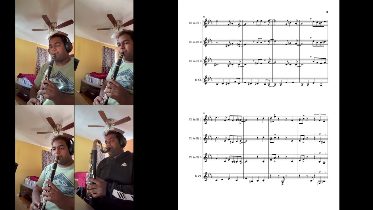 On the Sunny Side of the Street Clarinet Quartet