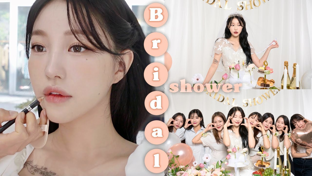 ep.4 나의 첫 브라이덜 샤워🧚🏻💖 샵 바다에서 웨딩메이크업 받고왔어요 ! feat.회사 식구들..🫶🏻 #유료광고 | 소윤Soyoon