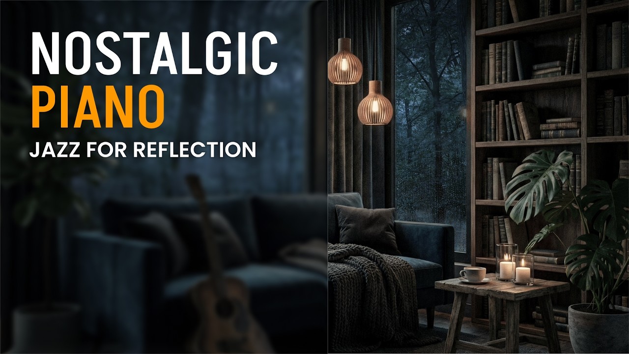 Nostalgic Piano Jazz with Acoustic Guitar 🍂 Calm Instrumental Music for Reflection & Solitude.