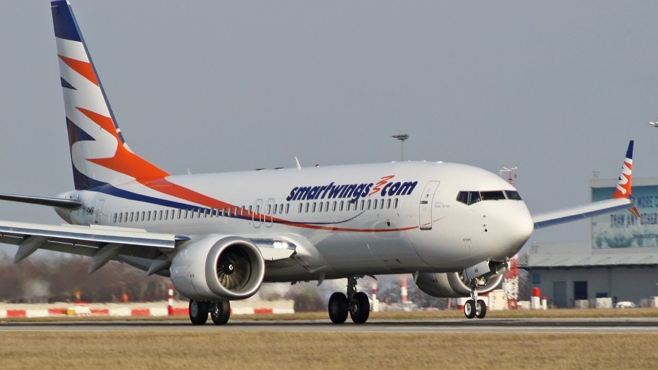 Smartwings Boeing 737 MAX OK-SWA/B at Prague Airport 2018