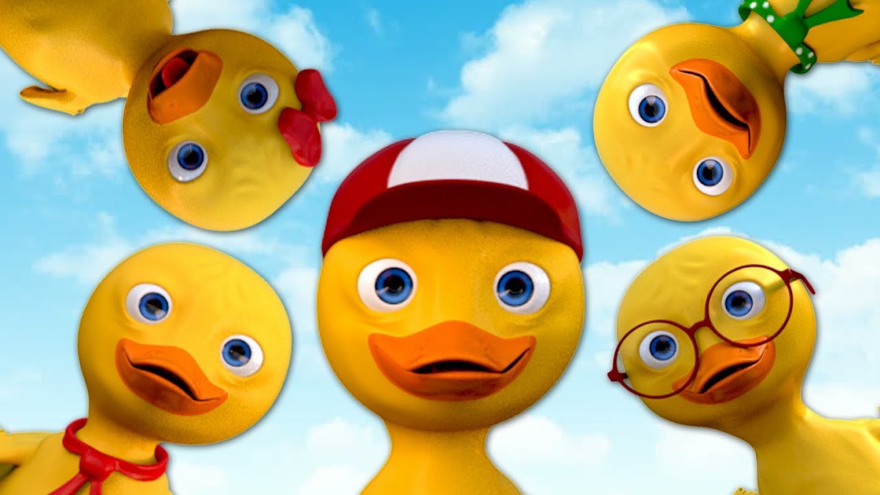 Five Little Ducks THE BEST Songs for Children  ~ Banana Cartoon 3D [HD]