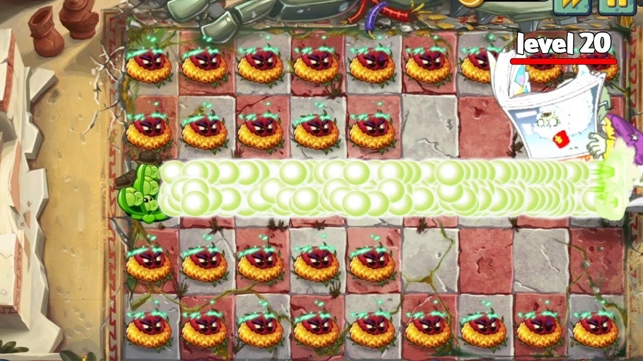 PvZ 2 Challenge - 150 Plants Max Level Vs Custom Sunday Edition Zombie Level 20