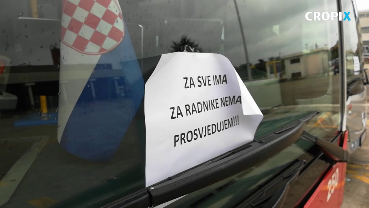 Prosvjed vozaca Liburnije na zadarskom kolodvoru