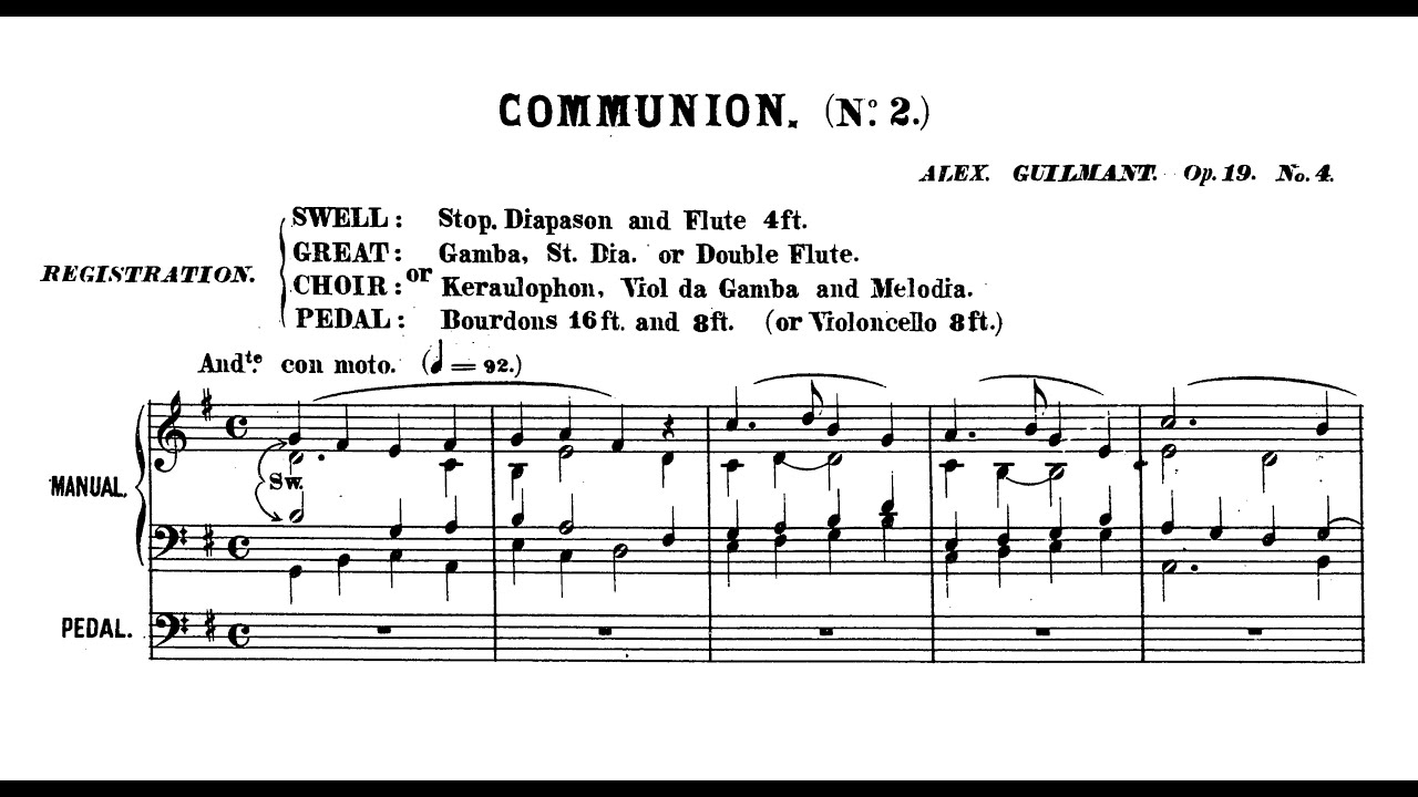 Guilmant: Communion Nr. 2 op. 18a Nr. 3 und op. 19 Nr. 4
