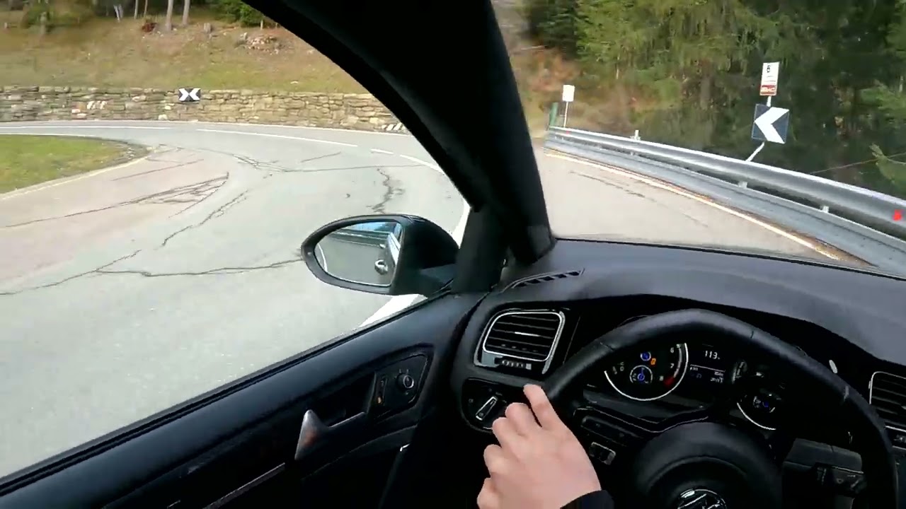 POV LOUD GOLF 7R HILLCLIMBS MOUNTAIN PASS ROAD IN THE ITALIAN ALPS!!