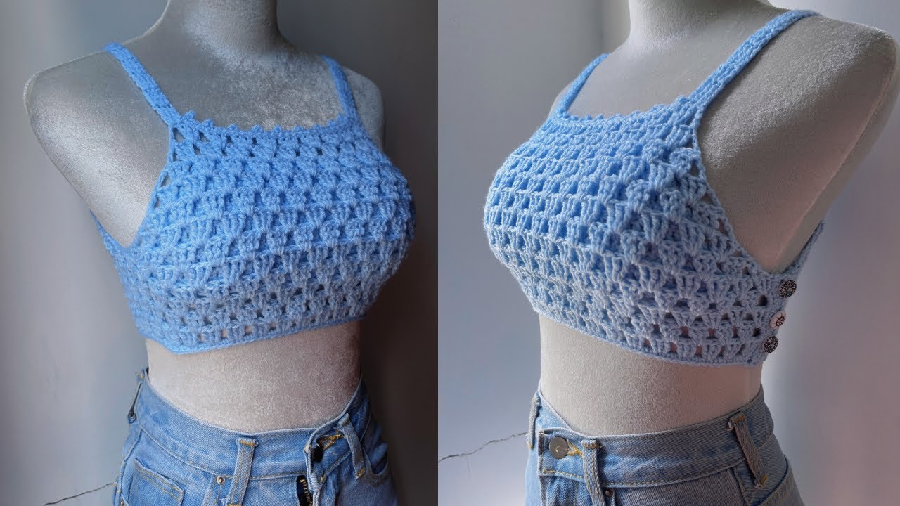 Hướng dẫn móc áo croptop Phi Điệp - Phần 1 (Thân áo và dây áo)