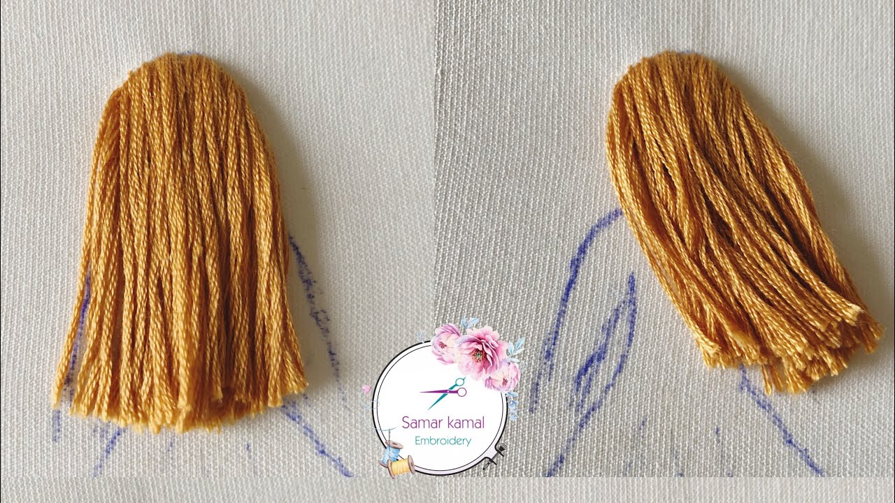 اسهل طريقه لتطريز الشعر بالخيط👱‍♀️🪡  Embroidery for beginners
