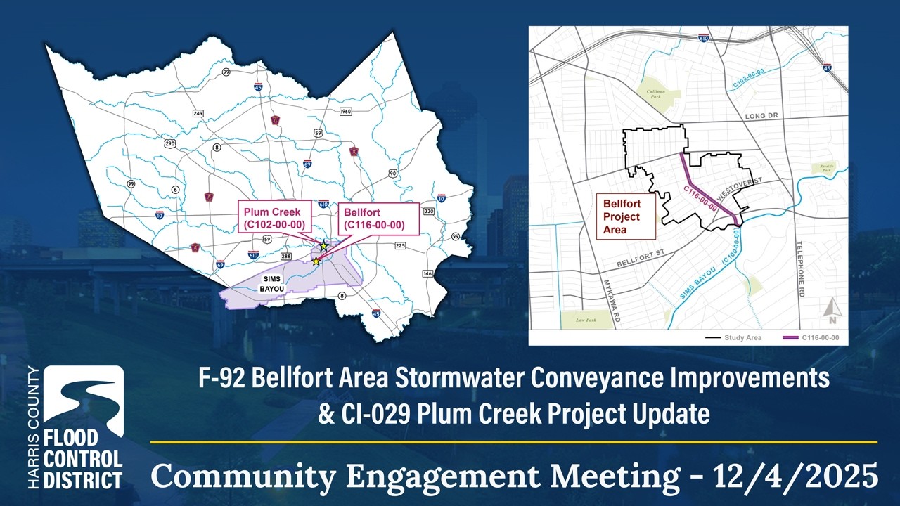 F-92 Bellfort Area Stormwater Conveyance Improvements and CI-029 Plum Creek projects - CEM - 12/4/25