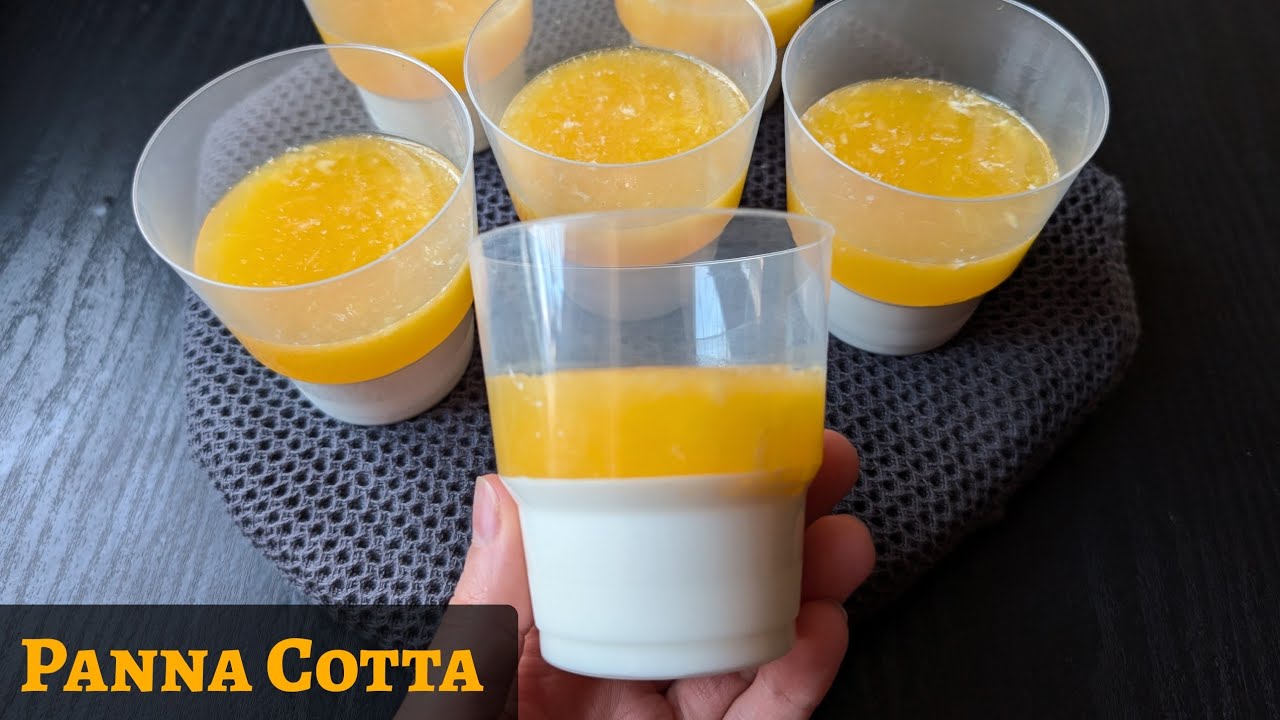 Panna Cotta 🍊🍊🍊 Very quick and delicious  ⏳💨 #pannacotta #recipe