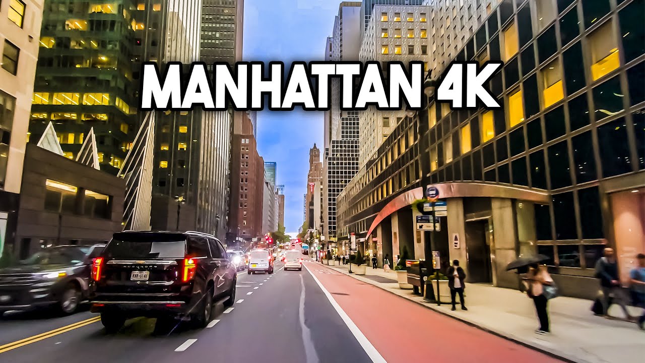 New York City 4K🗽Evening Drive in Manhattan Midtown