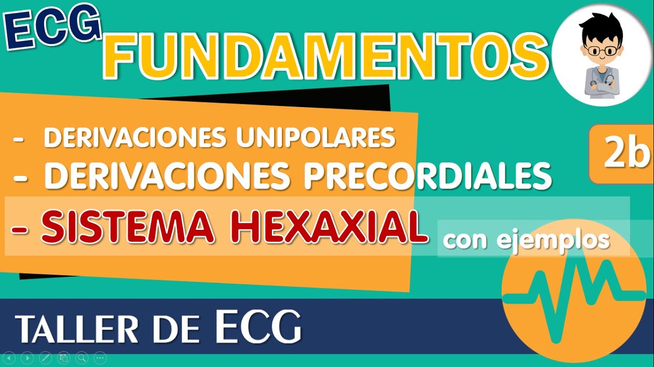 Derivaciones UNIPOLARES y PRECORDIALES - SISTEMA HEXAXIAL.  Como colocar los electrodos del ECG |P2B