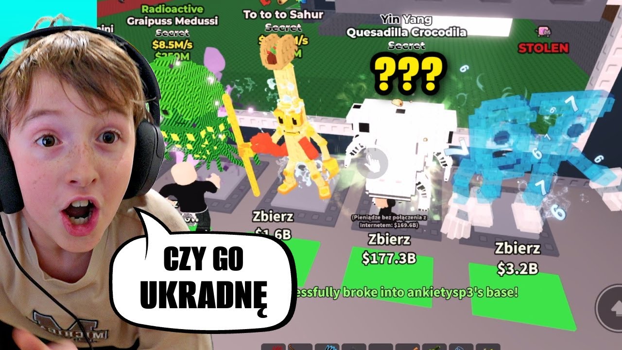 JAKIE BRAIROTY UDA MI SIĘ ZDOBYĆ W GODZINĘ STEAL A BRAINROT ROBLOX