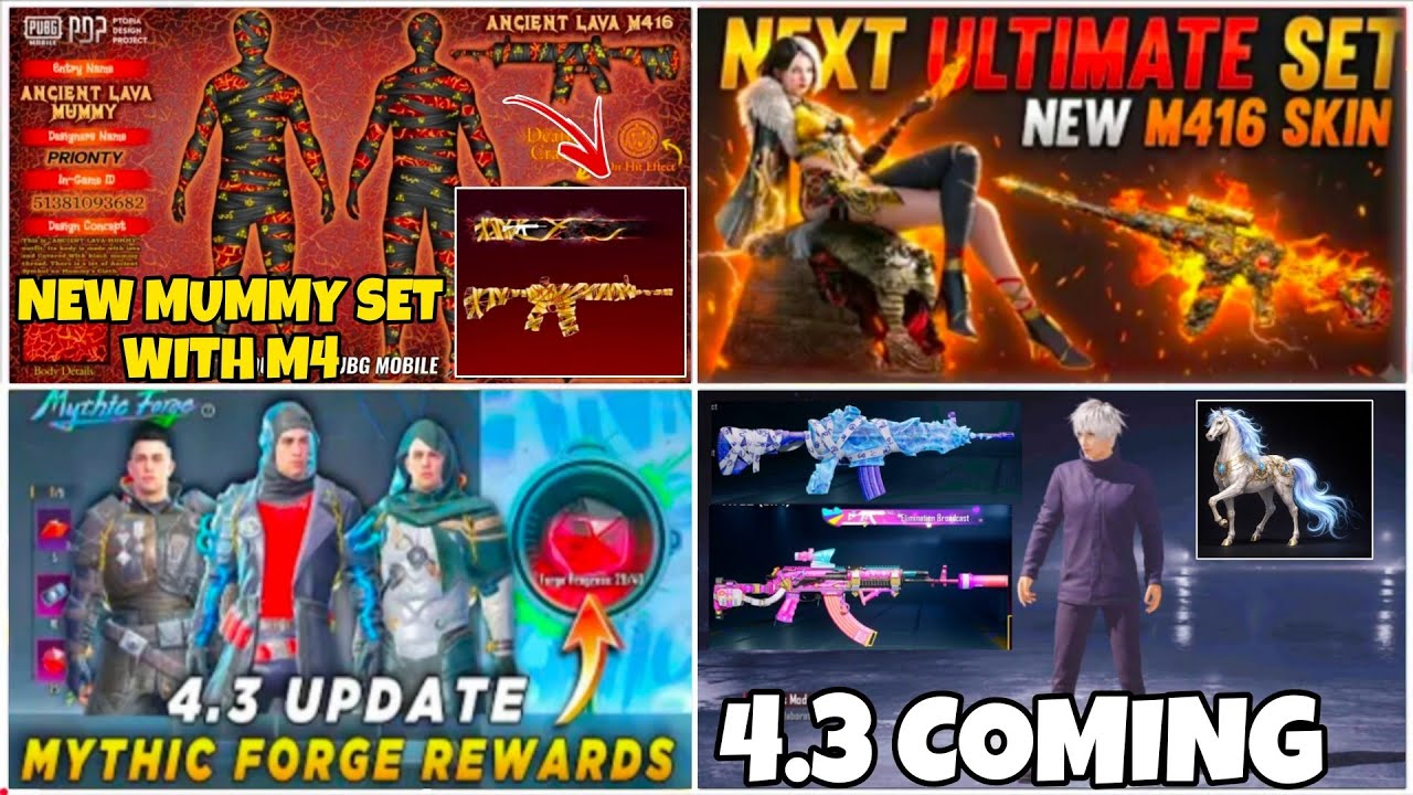 🔴NEW ULTIMATE SET & NEW M416 SKIN KILL MESSAGE IS HERE😱 | NEXT MYTHIC FORGE REWARDS✅ |NEW MUMMY SET😍