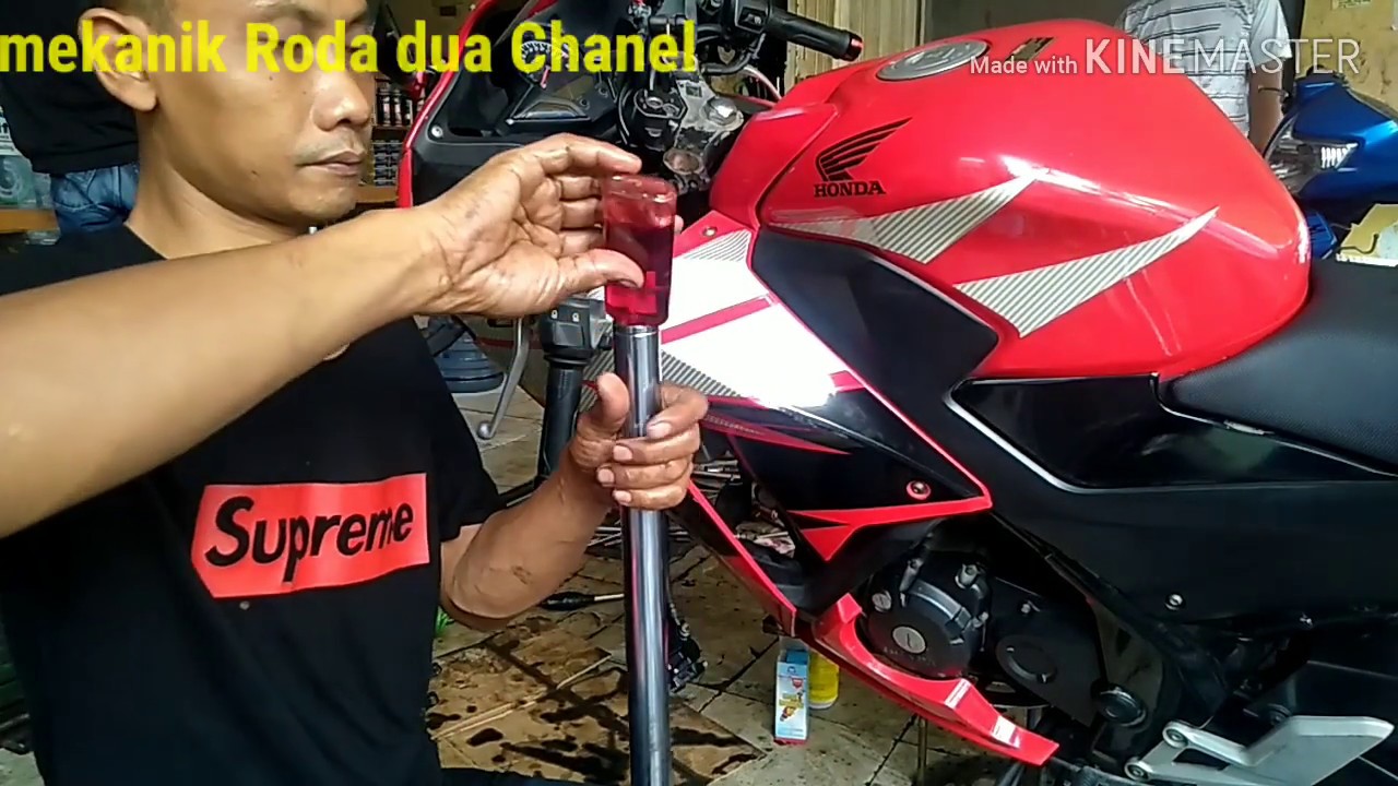 CARA ganti seal shock depan Honda CBR 150R