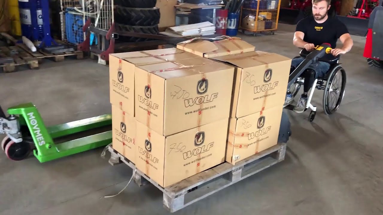 MOVMES elektrisk palleløfter CBD15W-Li vs manuel palleøfter