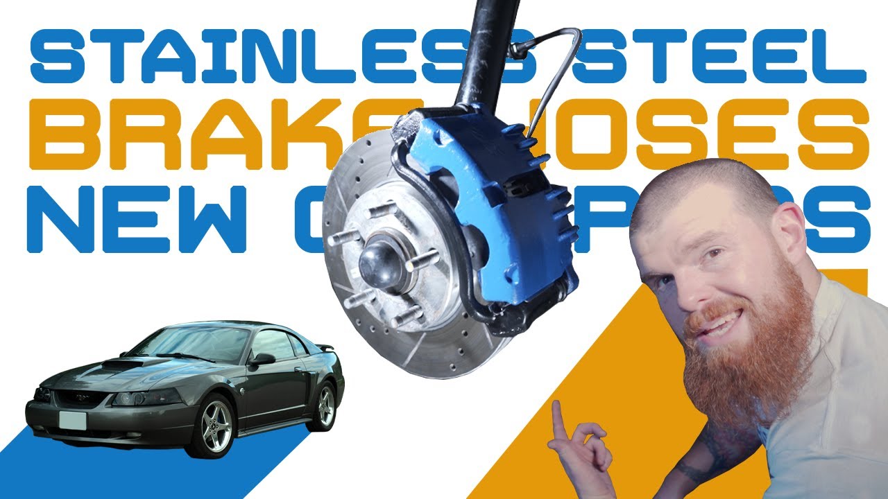 Stainless Steel Brake Hoses and Caliper Install | 99-04 New Edge Mustang GT