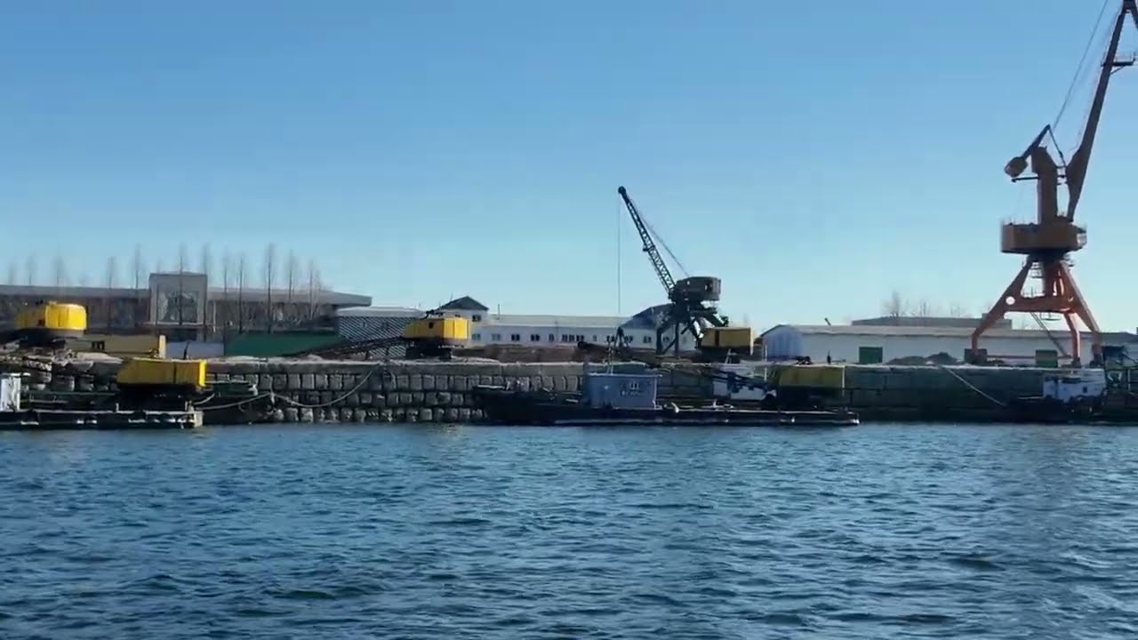 North Korea River Cruise and Bridge in Dandong China