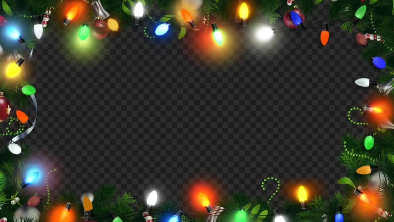 Christmas Light Frame Motion Graphics