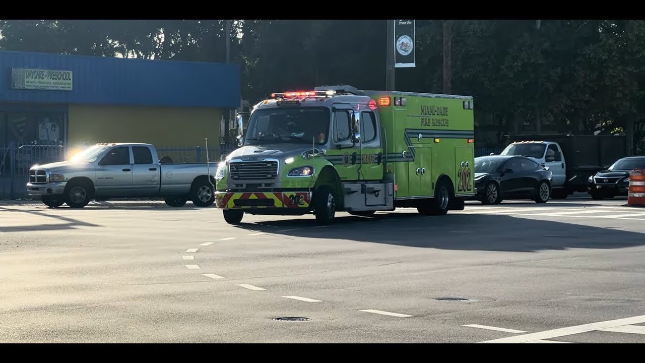 Miami-Dade Fire Rescue R202 Transporting To Hialeah Hospital