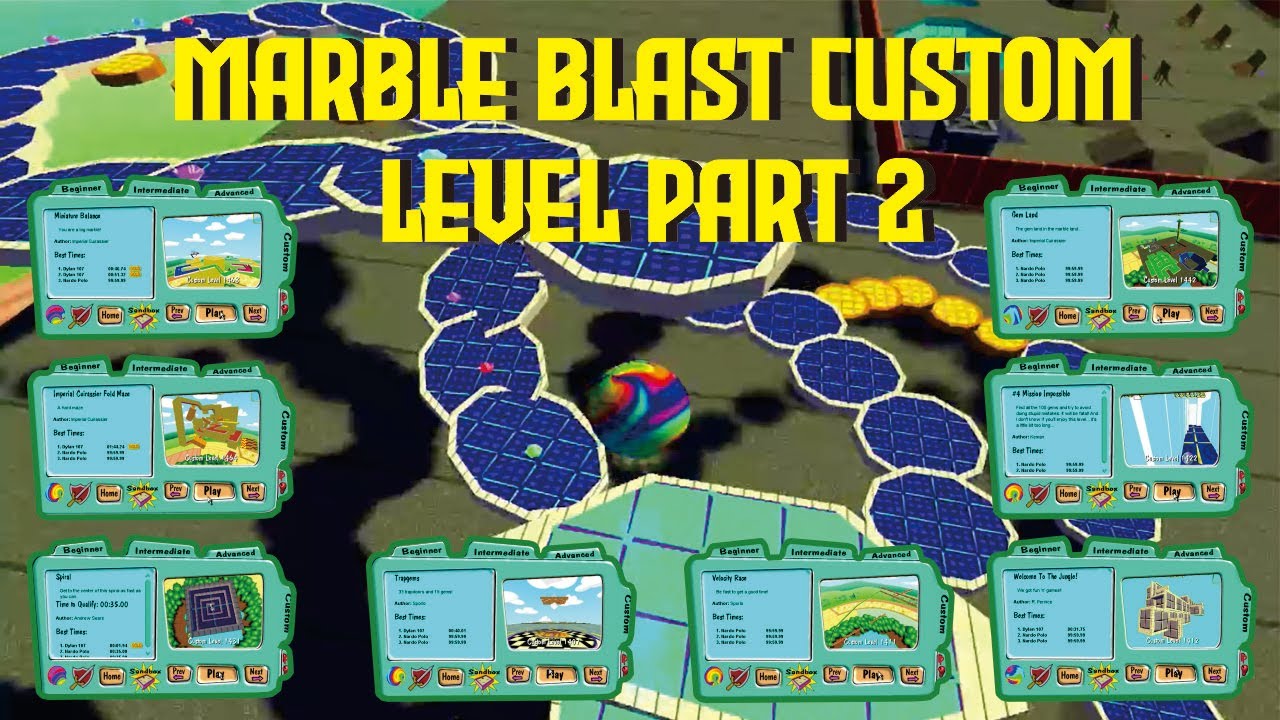 Marble Blast Custom Level Part 2 [Fastest Shortcut to Finish The Level]