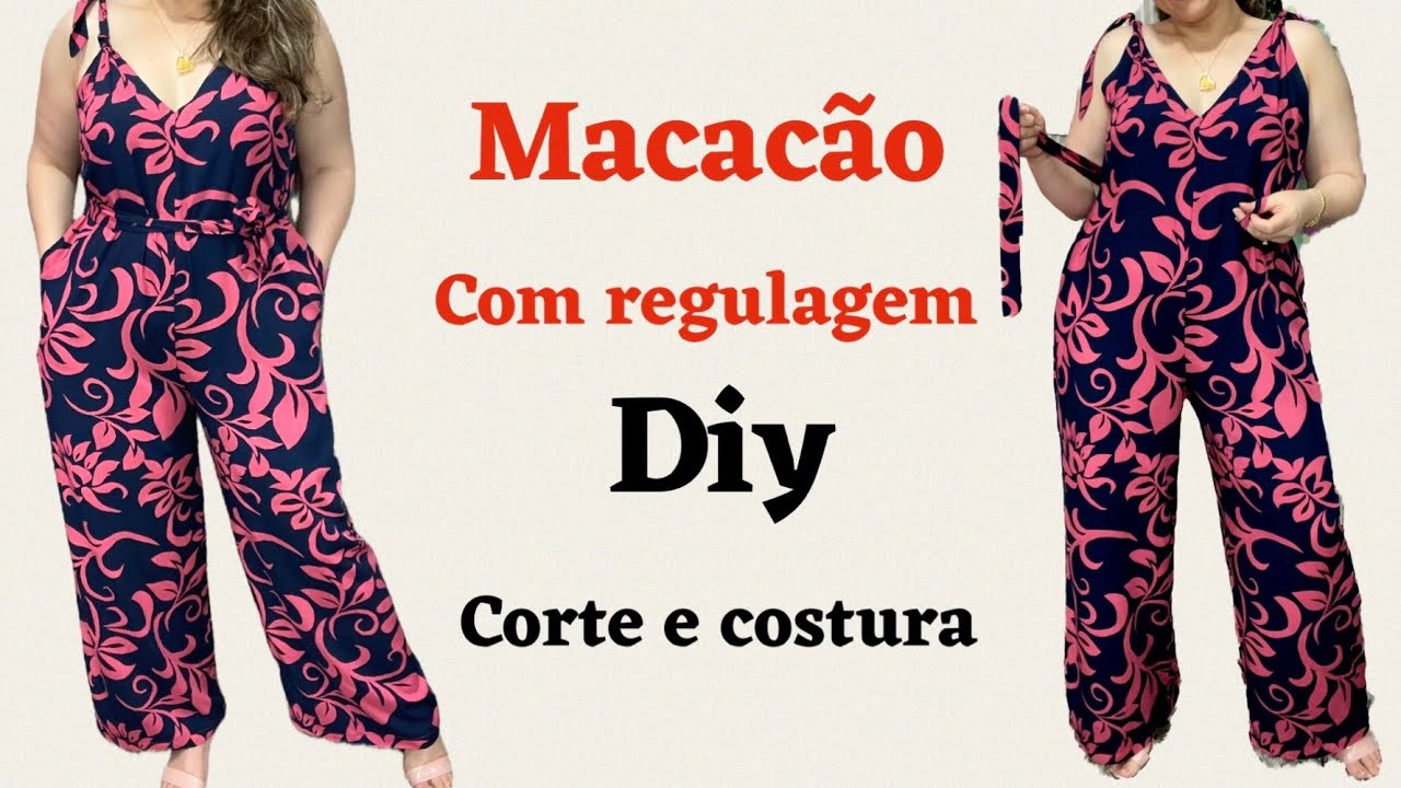 MACACÃO DE VISCOSE COM REGULAGEM FÁCIL DE FAZER