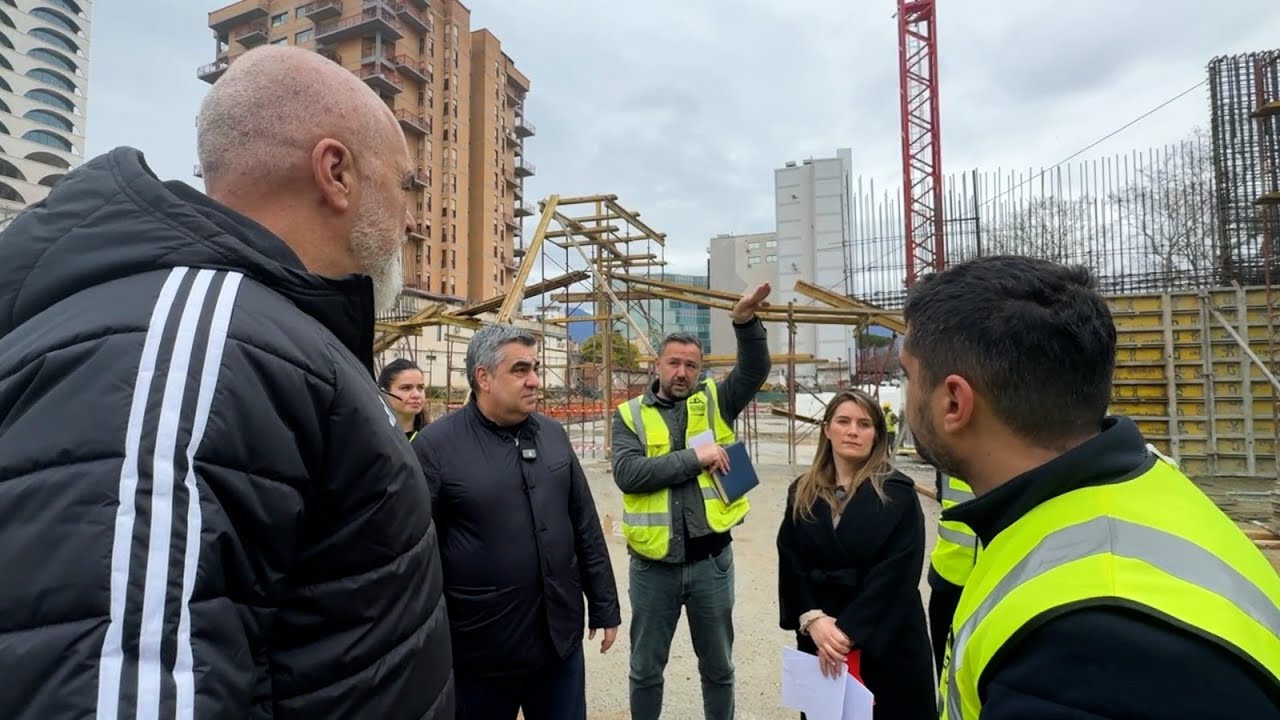 📍Tiranë - Në kantierin e Teatrit të Ri Kombëtar,