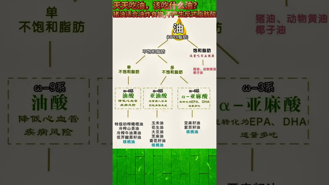 天天吃油，该吃什么油？猪油适合油炸食物,不产生反式脂肪酸#食用油 #植物油 #科普 #健康#养生 #中医传承 #中医养生#长寿 #长寿秘诀#健康養生 #人生感悟#养生保健#养生健康#养生有道#养生秘诀