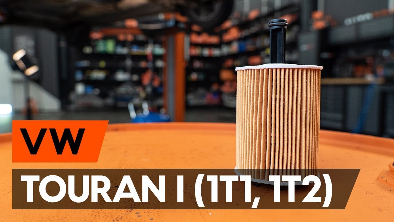 Hvordan bytte oljefilter og motorolje der på VW TOURAN 1 (1T1, 1T2) [AUTODOC-VIDEOLEKSJONER]