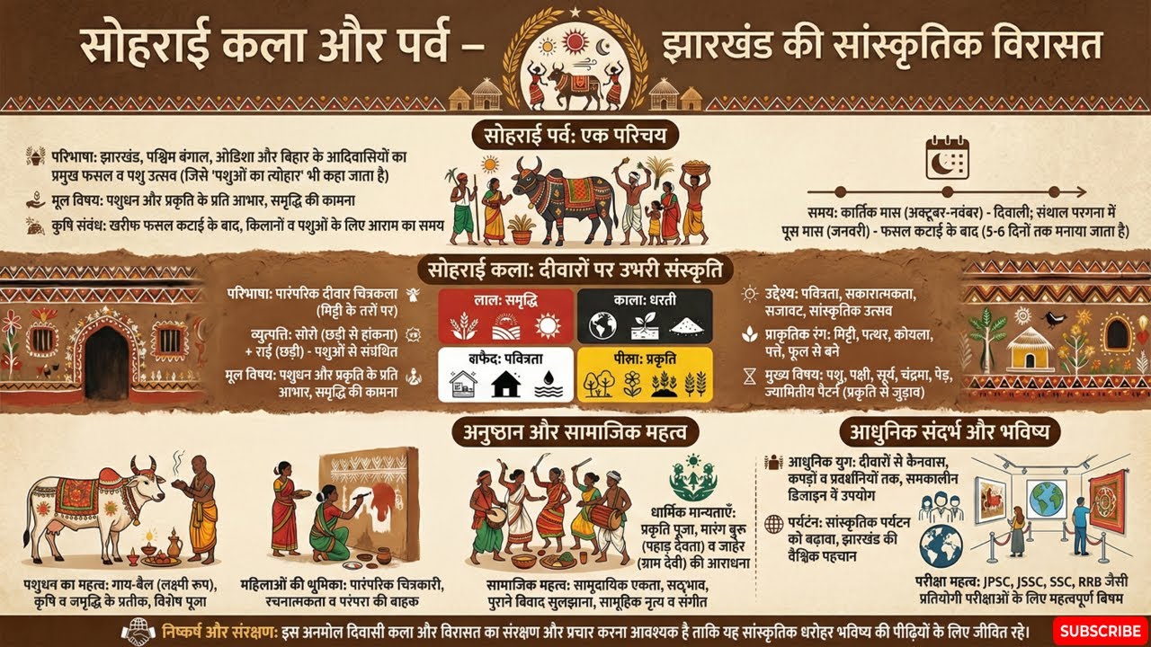 सोहराय कला और पर्व: झारखंड की सांस्कृतिक विरासत | Art & Festival of Jharkhand | JPSC | GK & GS LEARN