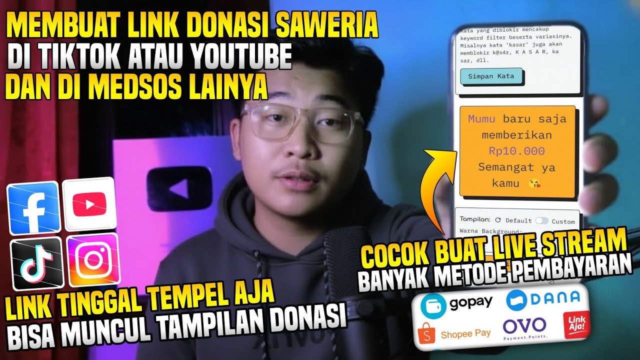Begini Cara Membuat Link Donasi Saweria cara meletakkan link saweria di tiktok atau di media sosial