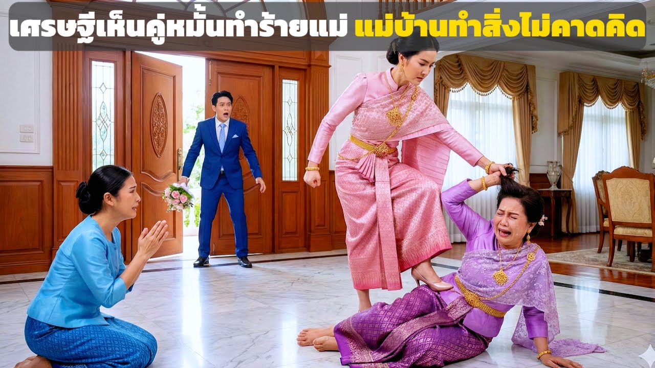 เศรษฐีเห็นคู่หมั้นทำร้ายแม่แท้ๆ และสิ่งที่แม่บ้านทำทำให้ทุกคนช็อก | ดราม่าครอบครัว