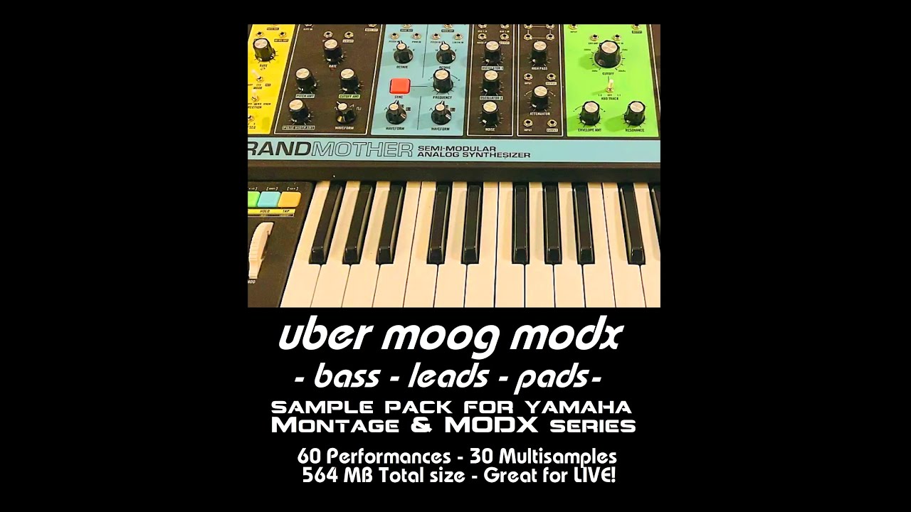 Uber Moog MODX Single Performances Yamaha Montage Sample Pack Demo