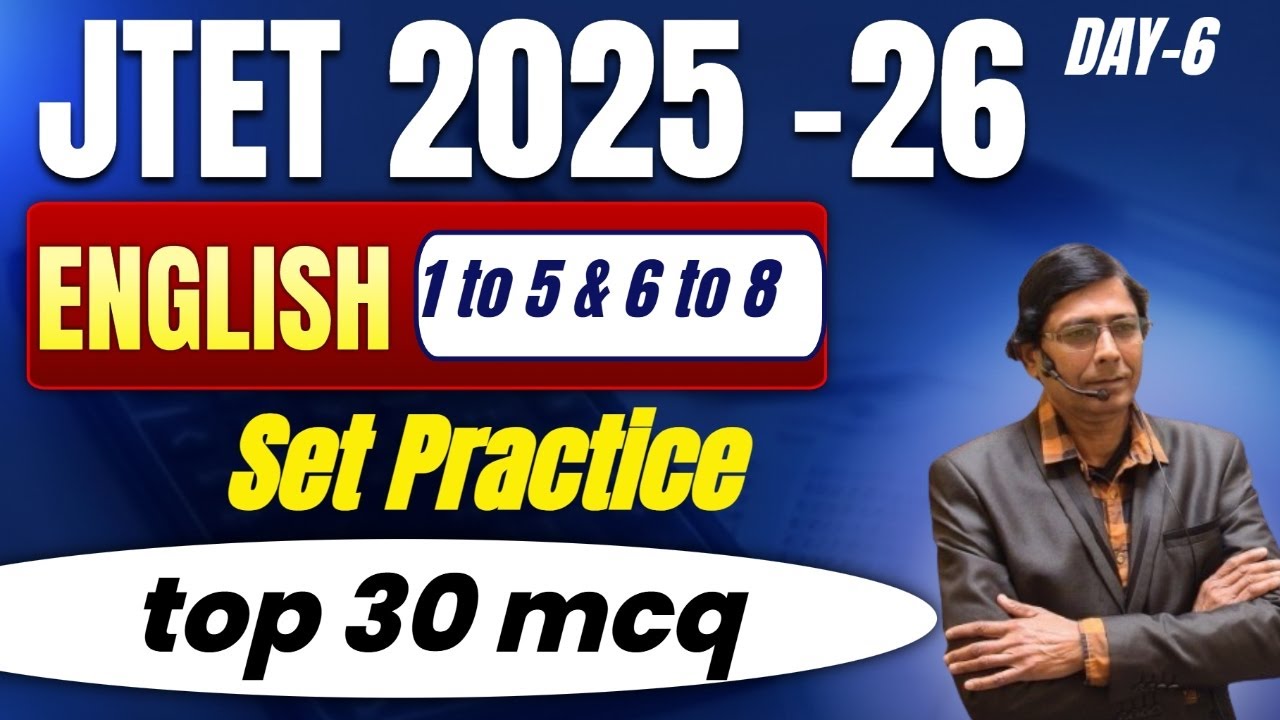 jtet english 2025-26 || Based on Grammar  || practice set || day-6 || sb exam