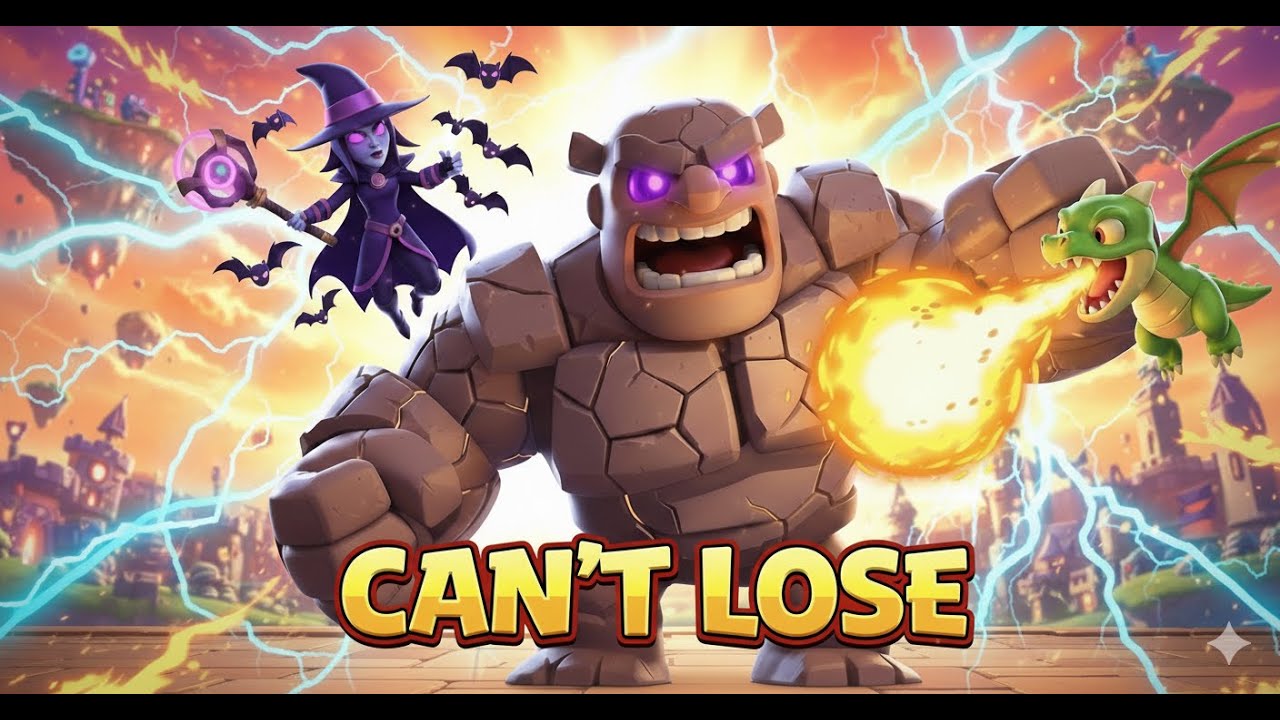 TOP LADDER DOMINATION – GOLEM + BABY DRAGON EVO + DOUBLE WITCH 💀🧙‍♀️🐉