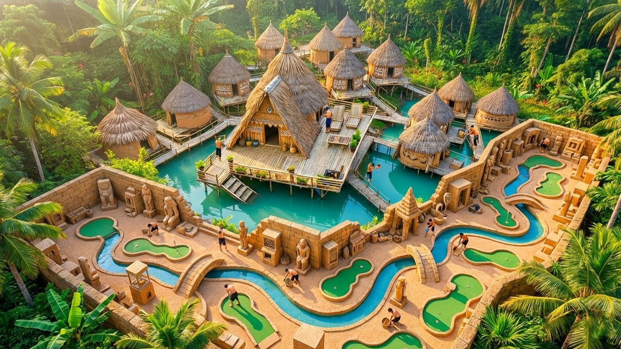 150 Days Building a Secret Ancient City with Mystery Stone Statues & Maze Using Primitive Tools