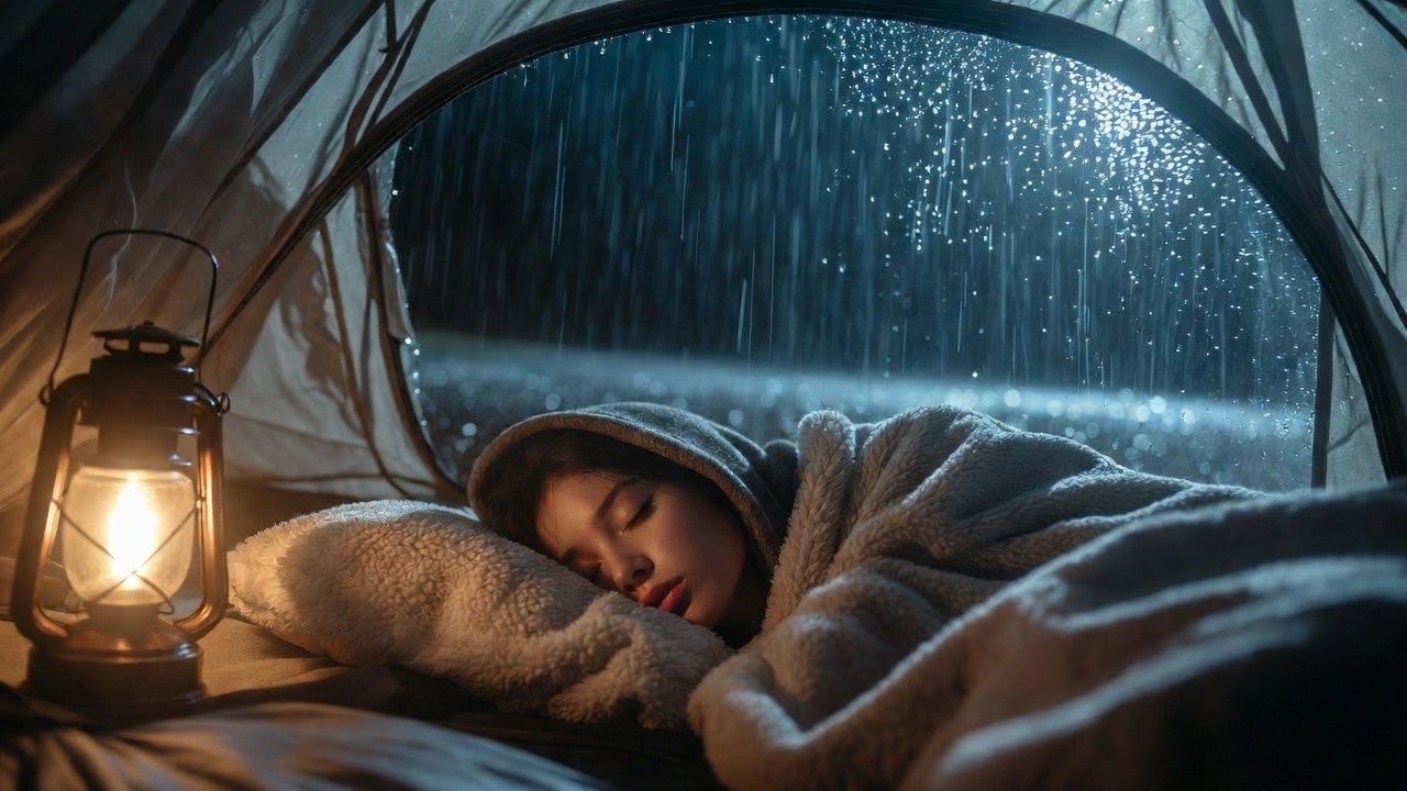 Heavy Rain Outside Tent 🌧️ – Calm Camping Rain Sounds for Deep Sleep
