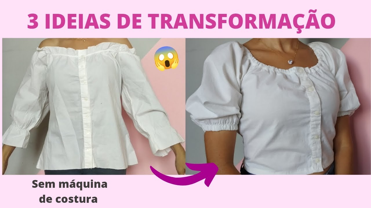 03 ideias de transformação de Roupas Velhas em NOVAS e ESTILOSAS |sem máquina de costura