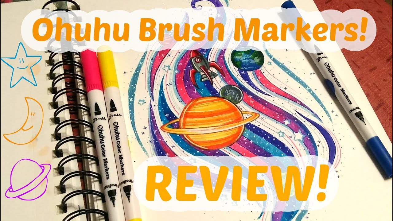 MARKER REVIEW | 60 Ohuhu Water-based Dual Brush/Fineliner Tips