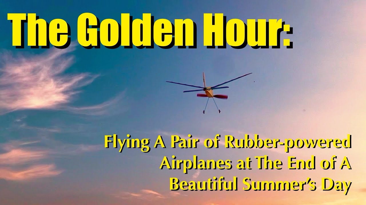 Golden Hour: Flying The Jimmie Allen Skokie and GR6 Rubber-powered Model Airplanes Late In The Day