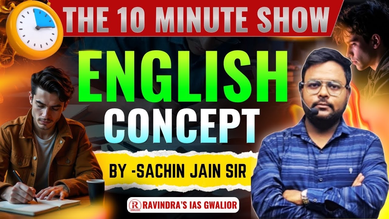 10 Minute English Show | L-3 | Basic English Grammar by Sachin Sir | Ravindra’s IAS 